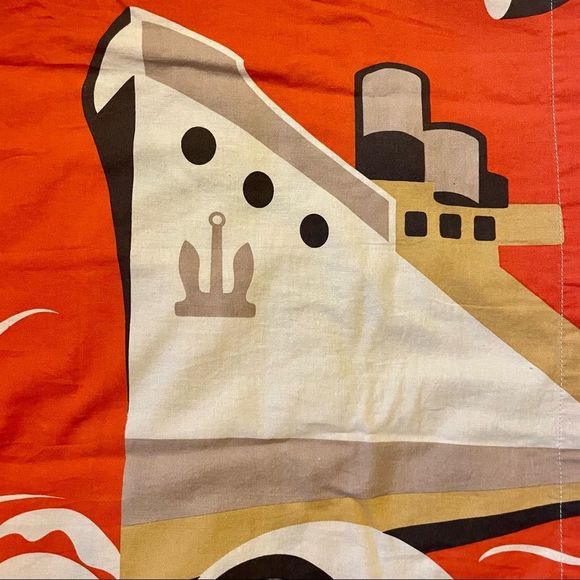 Vintage LL Bean Signature, Retro Ship Motif Tunic, XS V-Neck - Picture 4 of 8